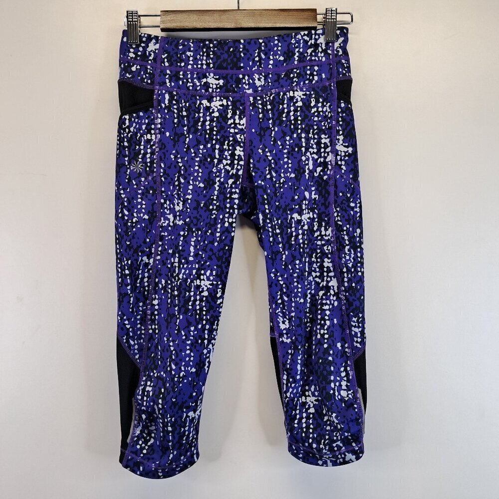 Athleta Be Free Knickers Crop Tights Multicolor Leggings Size XS